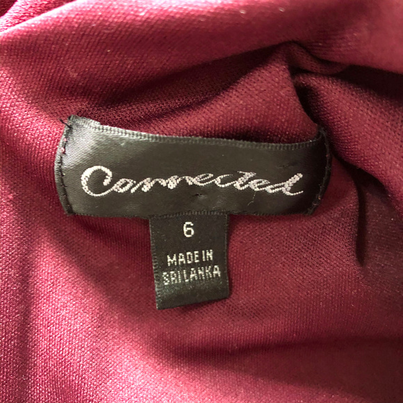 Connected Maroon Knee Length Sleeveless Dress - Picture 6 of 7